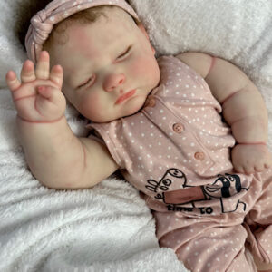 Realborn sleeping Josephine toddler rooted hair closed eyes