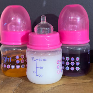 Reborn girls fake juice small bottles