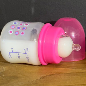 Reborn baby girl small bottle milk